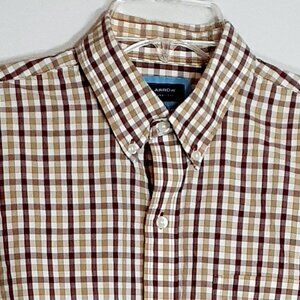 MEN'S "Arrow" Long Sleeve Button Plaid Shirt Size Medium